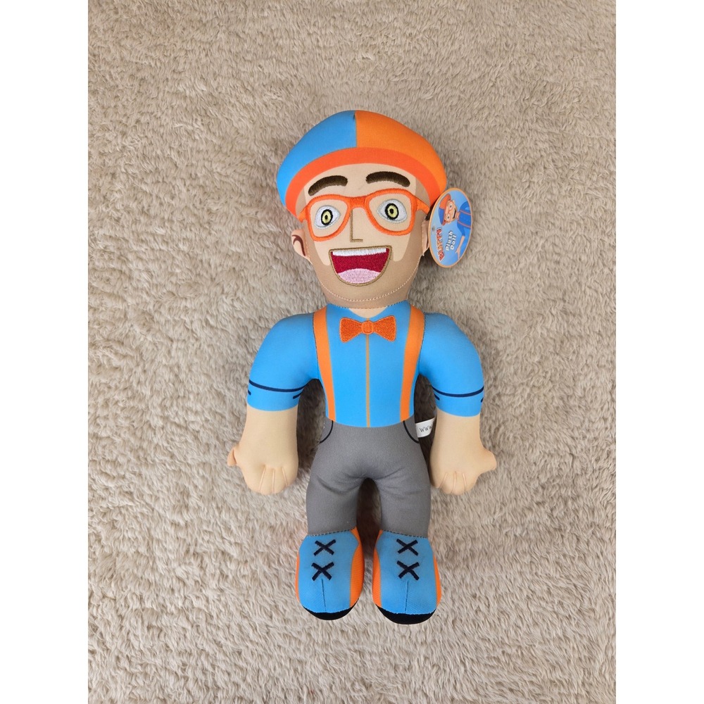 Blippi Plush‎ Doll 12 Inch Stuffed Figure Blue Orange Signature Outfit New